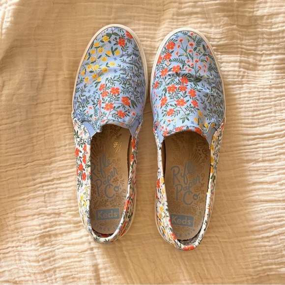 Rifle paper company keds floral double decker slip ons - Picture 2 of 7